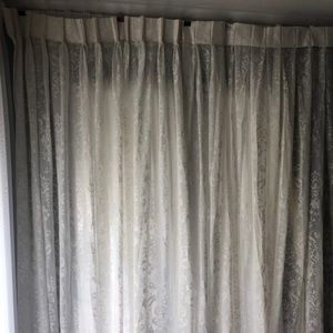 2 Curtains Panels, Off White Color, 38”x82”